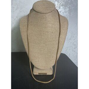 Gold Tone Braided Chain Necklace With Lobster Clasp Closure For Women